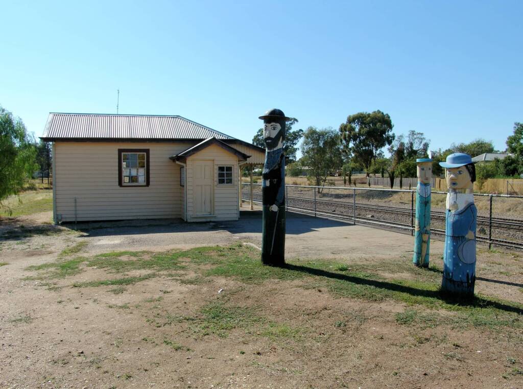 Replica of the station building where Ned Kelly received medical attention after he was shot and captured in 1880.