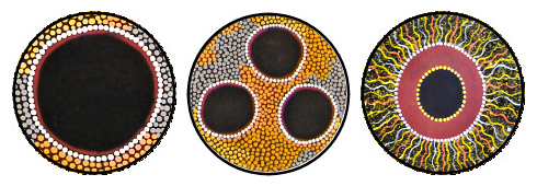 Entrance to goanna burrow - Aboriginal Symbols, Icons and Imagery