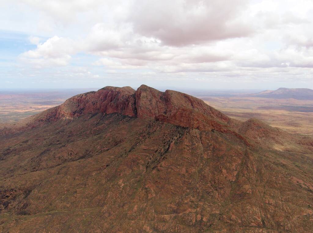 Aerial view over West MacDonnell Ranges National Park, NT