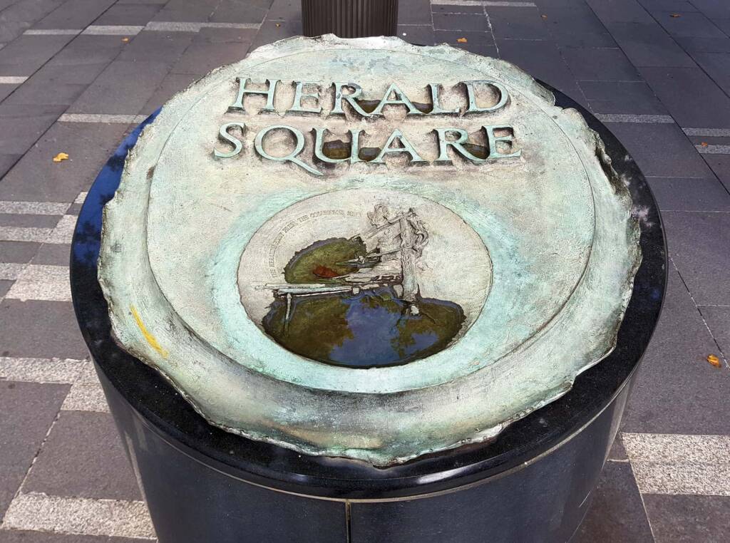 Herarld Square / Tank Stream Fountain by sculptor Stephen Walker, Herald Square, Sydney NSW