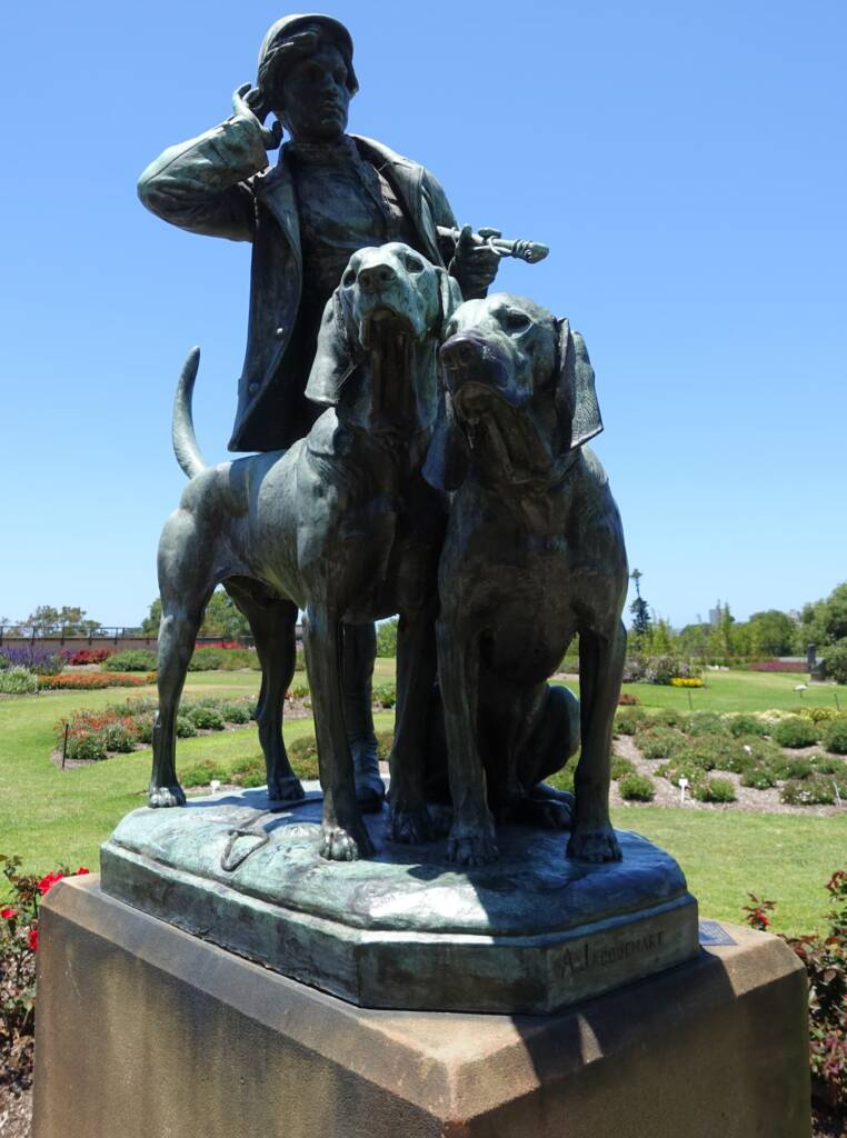 Huntsman and dogs by Henri Alfred Marie Jacquemart c1879, Royal Botanic Garden Sydney NSW