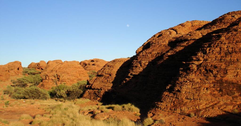 Full moon at sunrise over Kings Canyon © 2006 Greg Sully