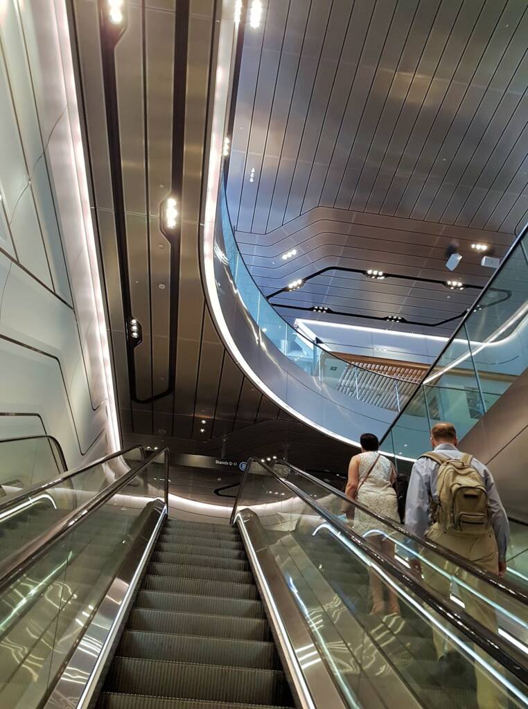 Escalators linking to Wynyard Station, Sydney NSW