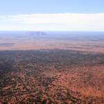 Uluru from the air and the amazing landscape