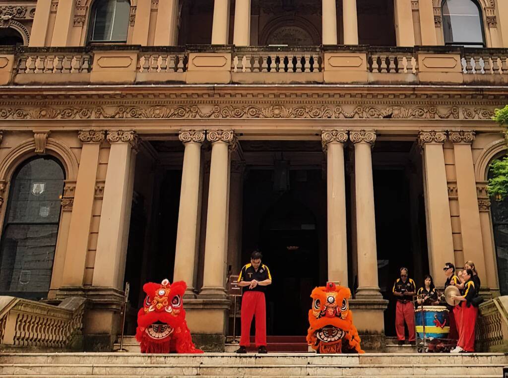 Lion Dance at the Sydney Town Hall, Sydney NSW