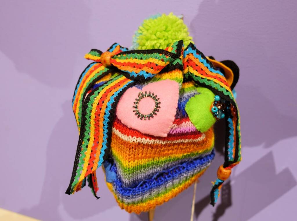 Hearts and Stripes by Louise Thackray - Alice Springs Beanie Festival 2022