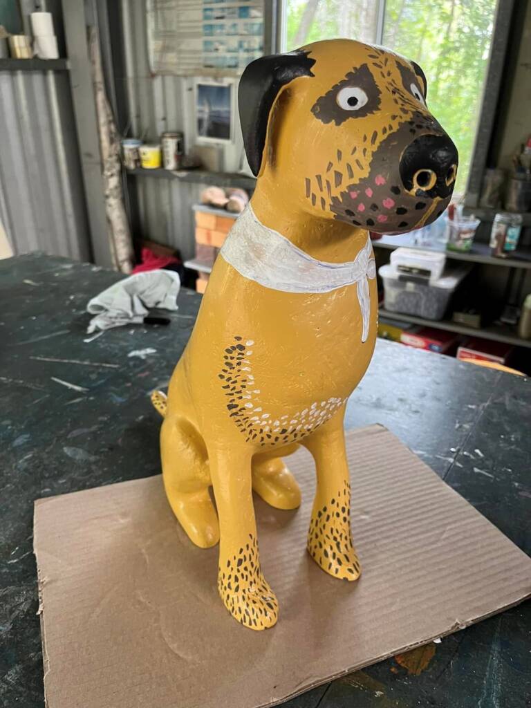Artist & Sculptor Margaret Worthington / Clive Rouse - Amber the dog