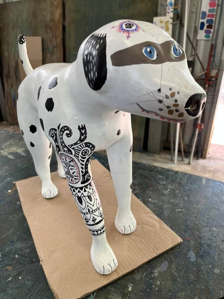 Artist & Sculptor Margaret Worthington / Clive Rouse - Bandit the dog