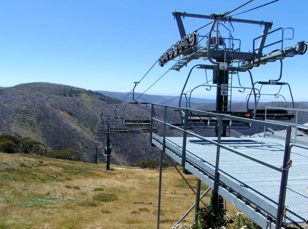 Waiting for the winter snow... Ski Lift at Mount Hotham