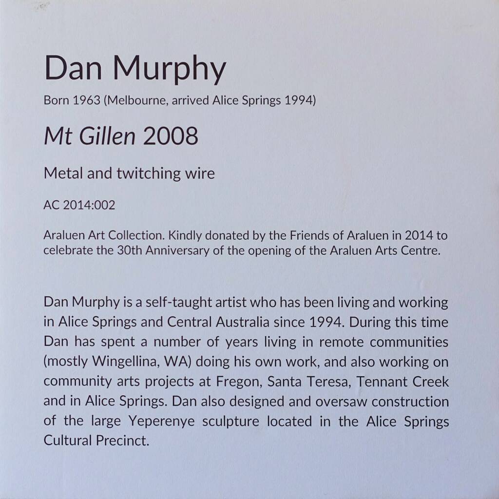 Mt Gillen, 2008 by Dan Murphy, Araluen Arts Centre, Alice Springs NT