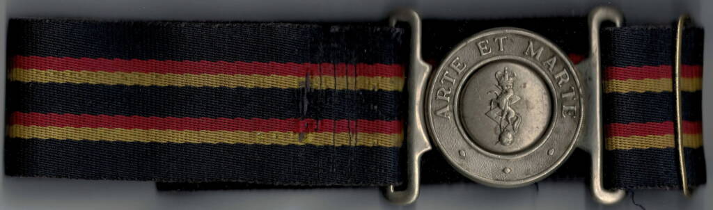 My dad's belt: REME (Royal Electrical and Mechanical Engineering)