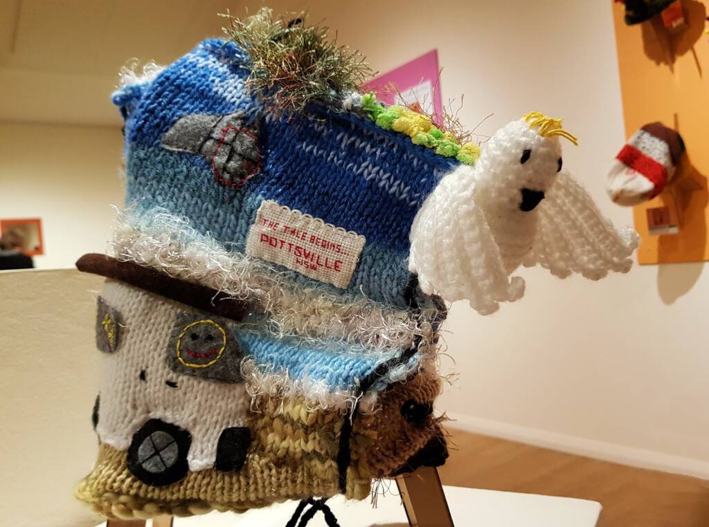 The Tale Begins... Pottsville NSW - Rainbow Travels by Allison Pearson, Alice Springs Beanie Festival 2023