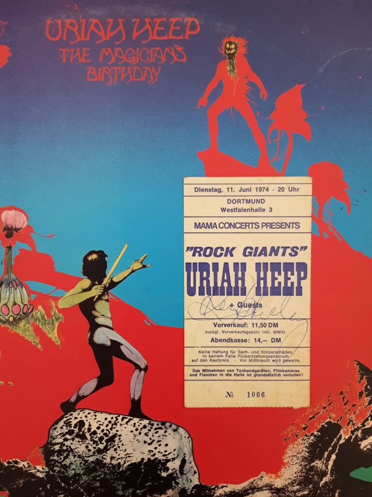 Uriah Heep - The Magician's Birthday (concert ticket 1974), Dortmund, Germany