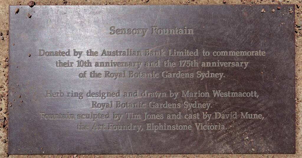 Sensory Fountain, Royal Botanic Garden Sydney NSW