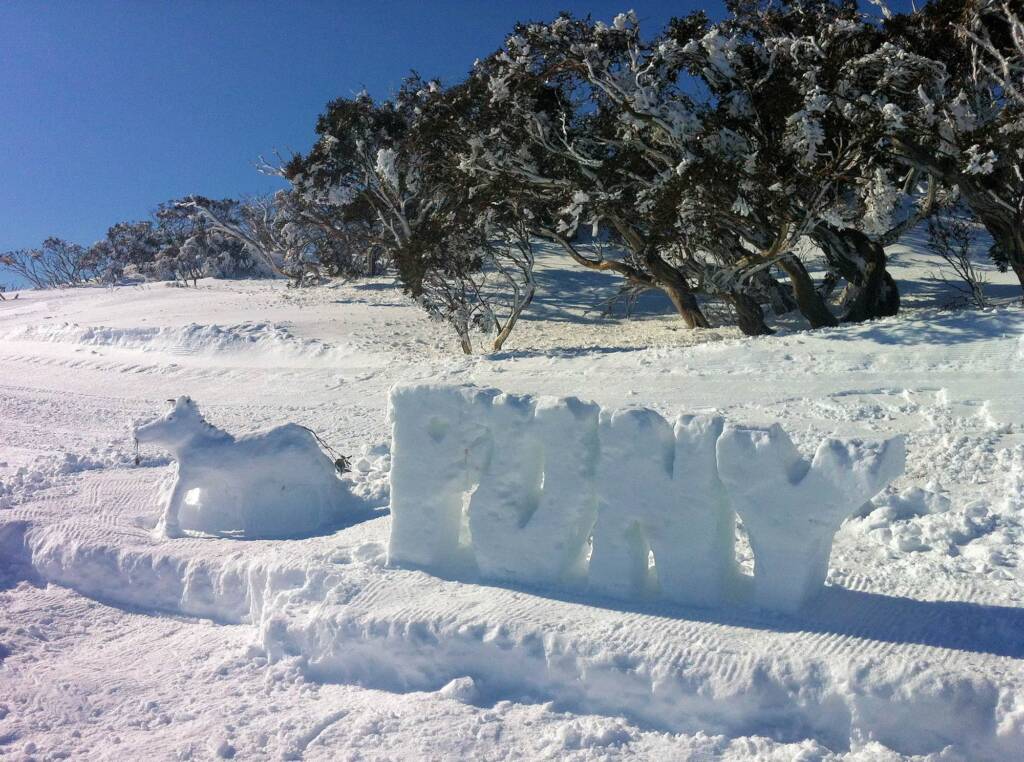 Snow sculpture, Snowy Mountains, NSW