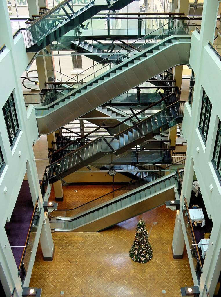 Escalators in Sydney Custom House NSW