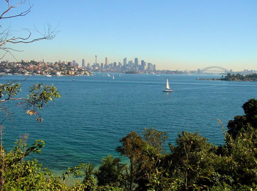 Sydney Harbour Skyline from Hermitage Foreshore NSW