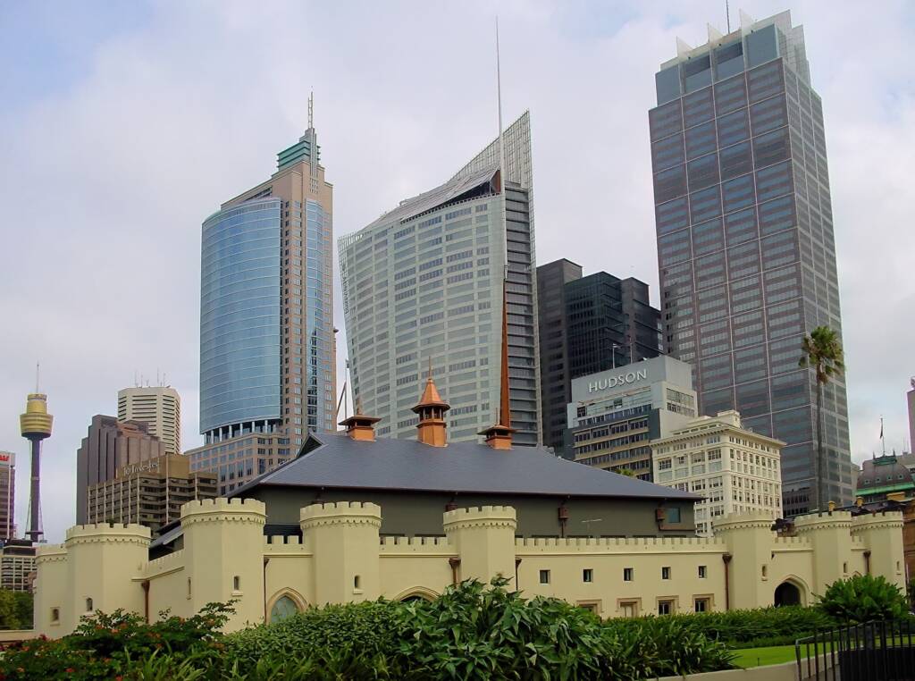 Sydney Conservatorium of Music and skyline, NSW