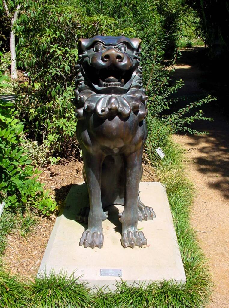 Temple Dogs / Bronze Lion from Thailand, Royal Botanic Garden Sydney, NSW