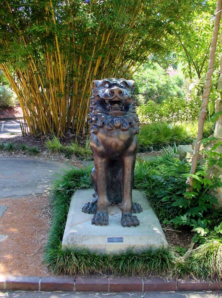 Temple Dogs / Bronze Lion from Thailand, Royal Botanic Garden Sydney, NSW