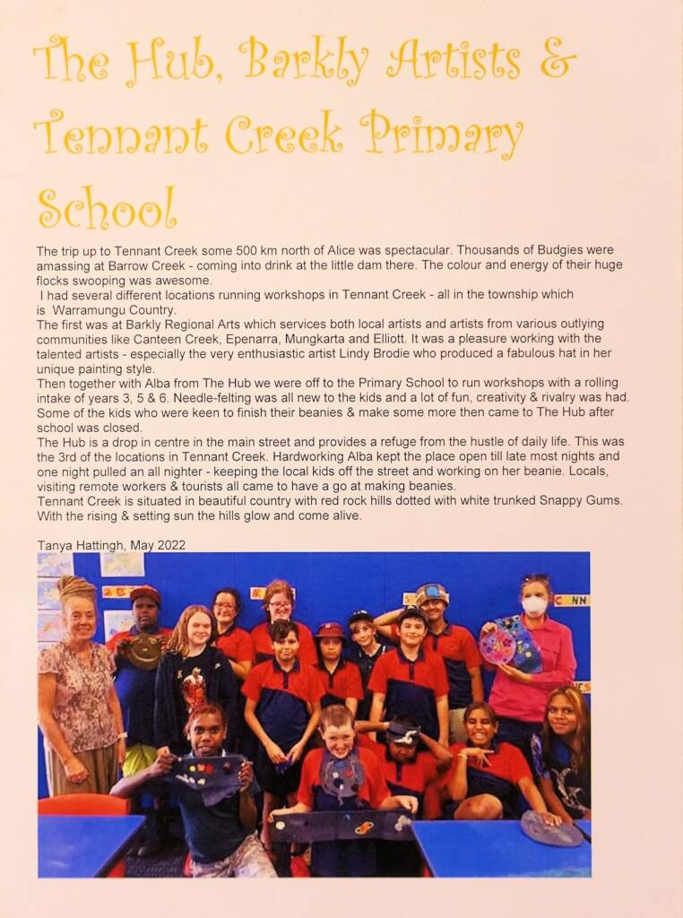 The Hub, Barkly Artists & Tennant Creek Primary School - Alice Springs Beanie Festival 2022