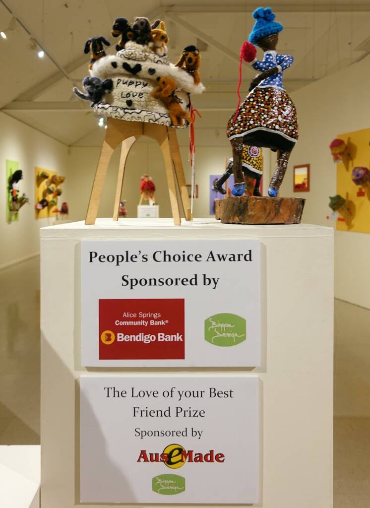 "Puppy Love" by Marilyn Hunter - The Love of your Best Friend, People's Choice Award - 2022 Alice Springs Beanie Festival
