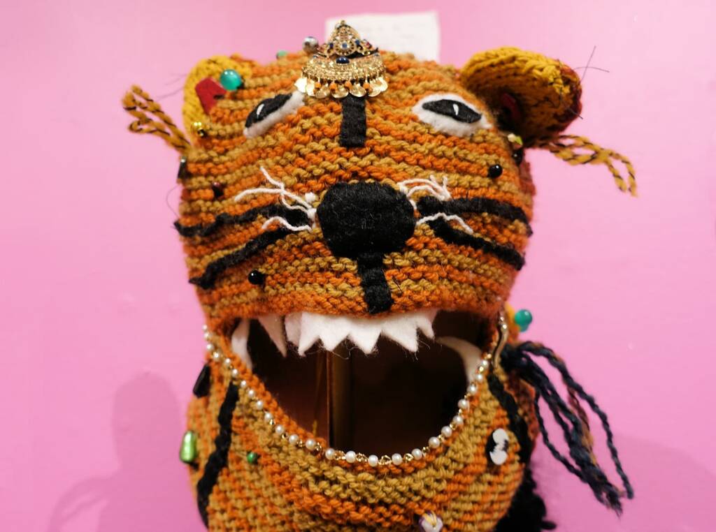 Tiger Tail by Louise Thackray, Alice Springs Beanie Festival 2023