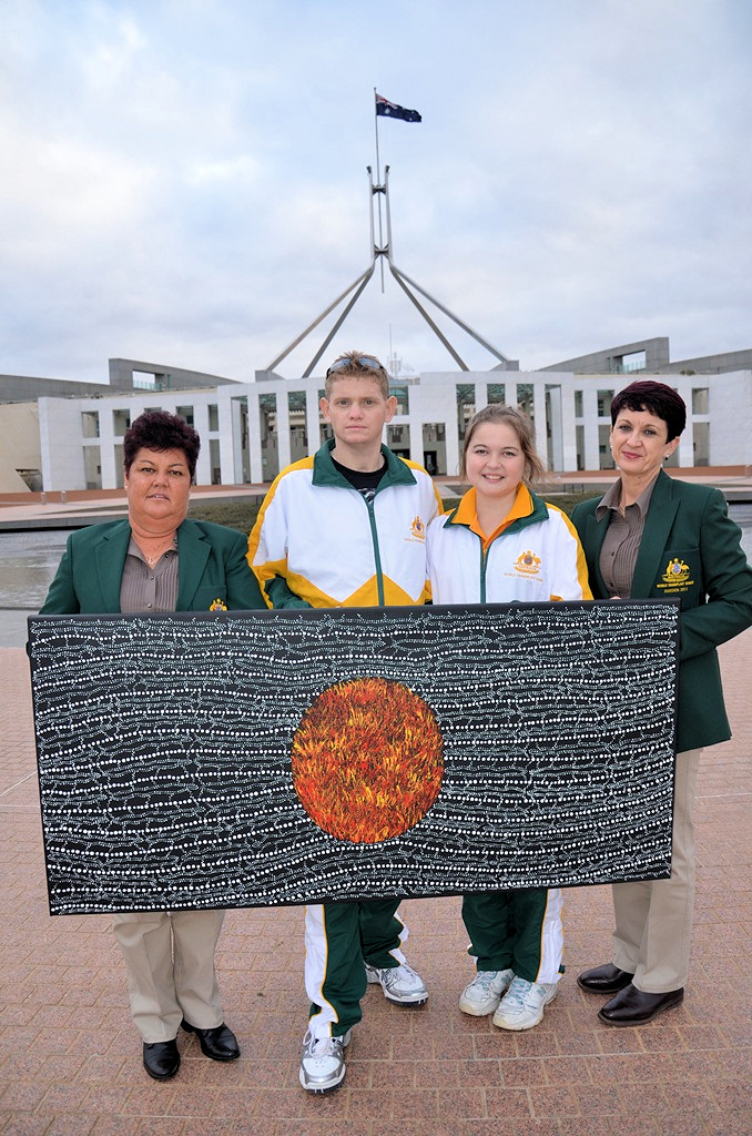 Transplant Australia - athletes outside Parliament