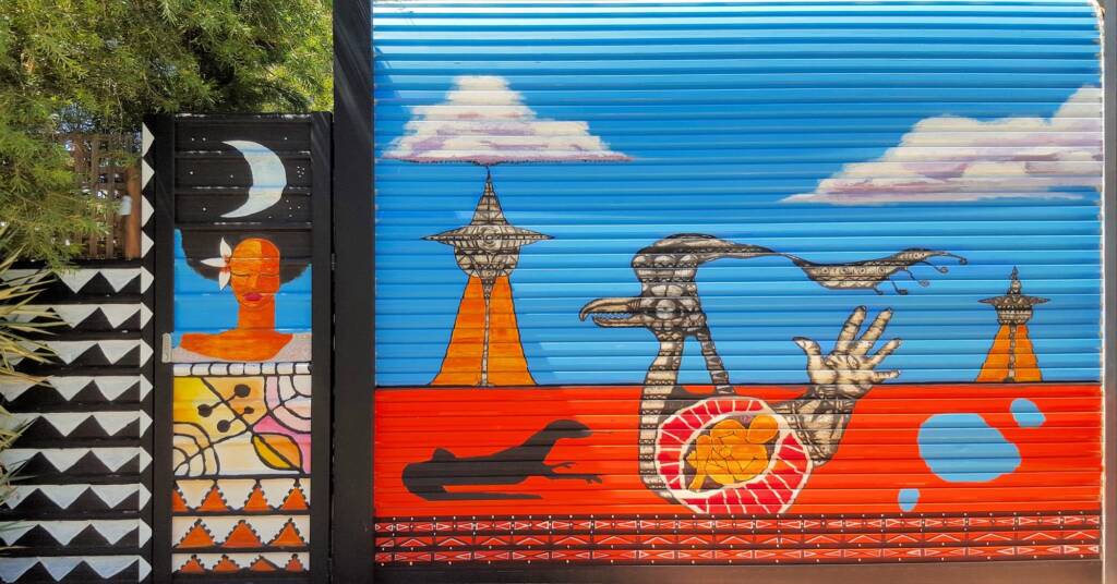 Vatu Sanctuary mural (The Bure) by Rusiate Lali