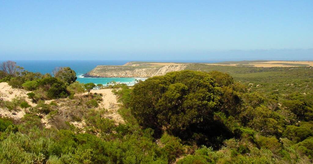 View from Prospect Hill Lookout across Pennington Bay, Kangaroo Island