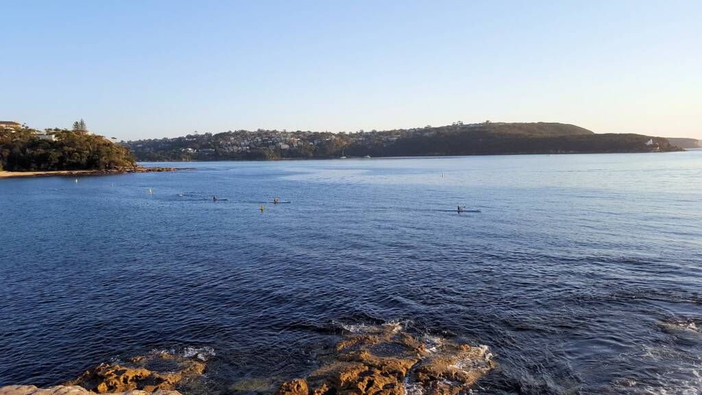 View out across North Harbour from Rocky Point Lookout, Balmoral NSW