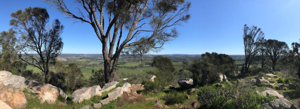 View of Mount Barker town from Mount Barker summit SA © Marianne Broug
