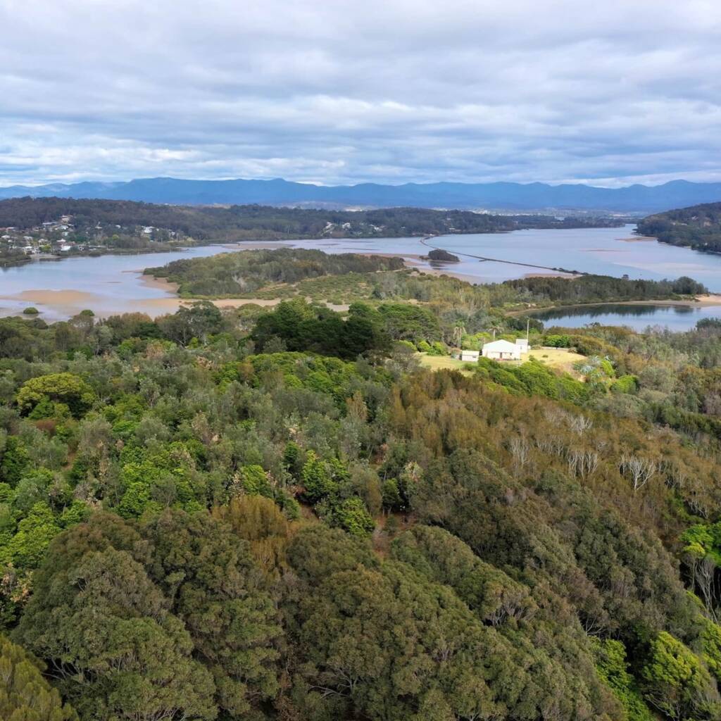 Fig 2 View of South Heads Moruya and the River Pilot's cottage in 2023 - showing part of the new nature reserve © Phil Warburton
