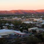 Sunrise view to Mount Gillen from Anzac Hill, Alice Springs, NT