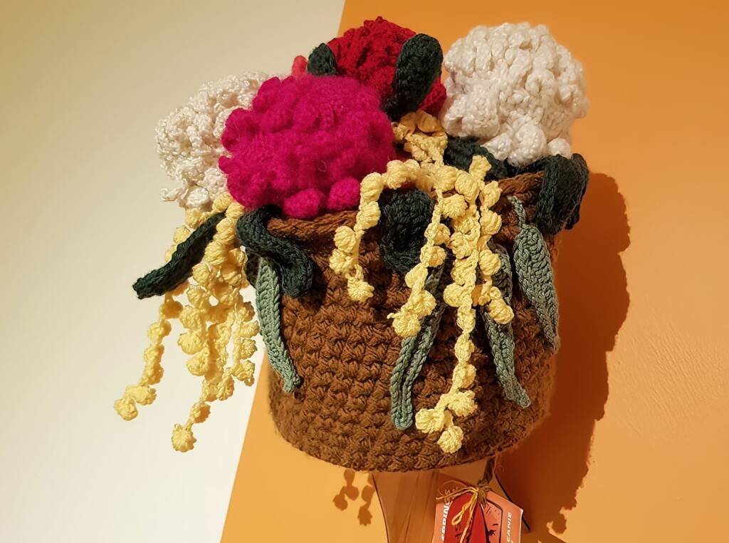 Waratah and Wattle by Naomi To, Adelaide SA, Alice Springs Beanie Festival 2023