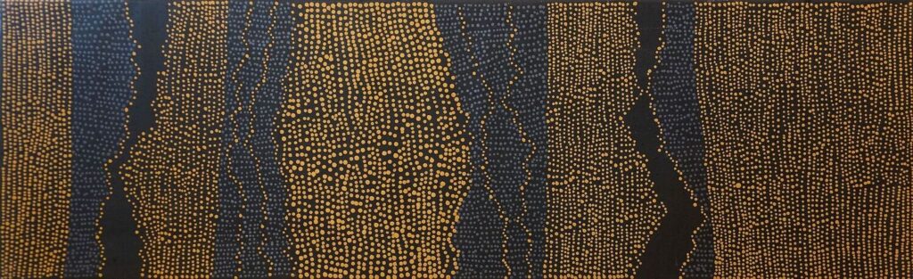 Water Dreaming (2004) 198x61cm (8872JR) by Julie Nangala Robertson (source Gallery Gondwana)
